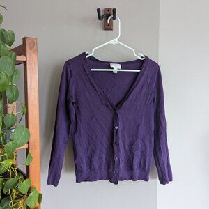Loft purple cardigan, Size Small Petite